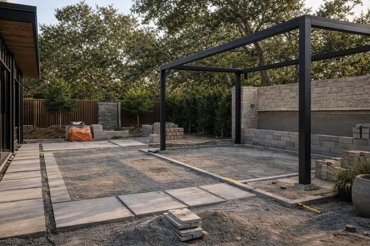 Building Hardscape & Pergola