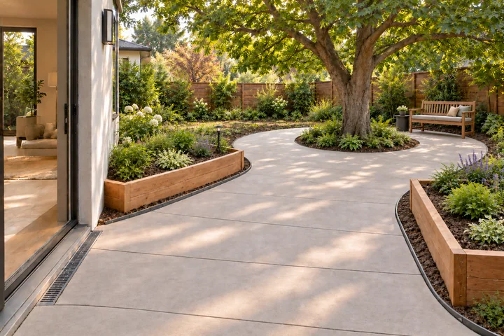 Accessible step-free backyard: Final styling
