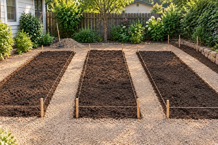 Backyard cut-flower garden: Base works