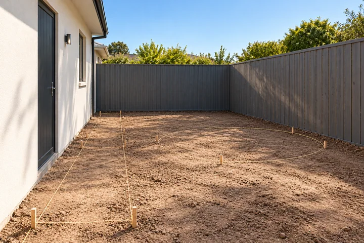 Clothesline side-yard garden: Site preparation