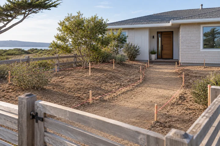 Coastal windbreak entry garden: Site preparation