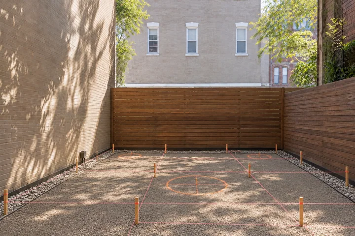 Container shade courtyard: Base works