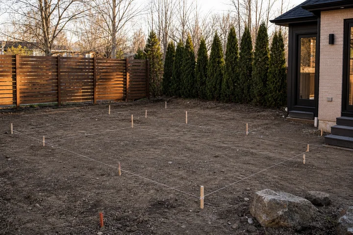 Cozy gazebo fire backyard: Site preparation