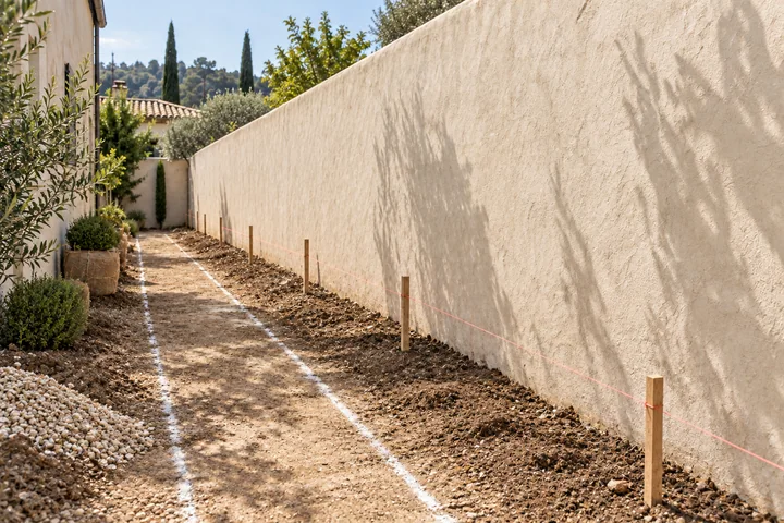 Espalier fruit side garden: Site preparation