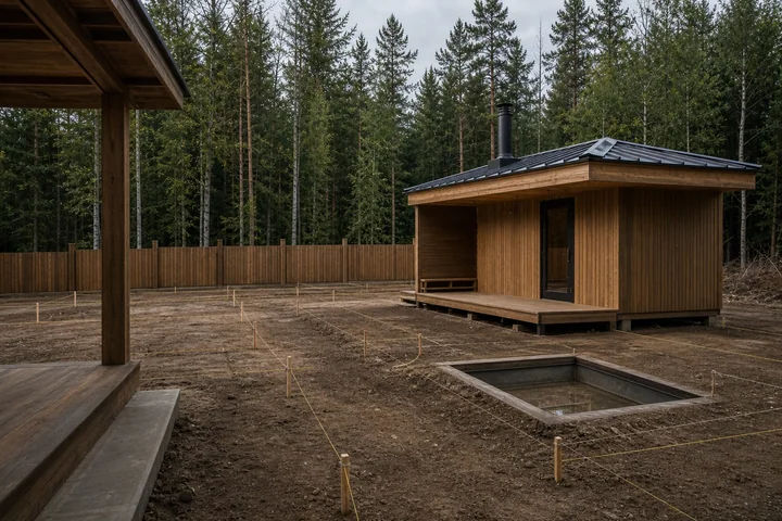 Family dacha full-property concept: Site preparation