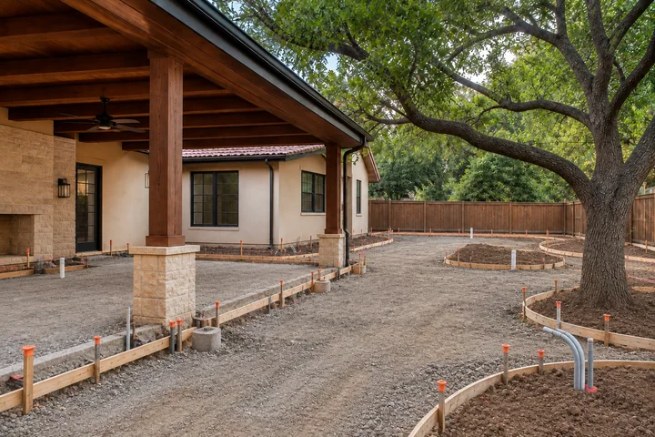Family pavilion play garden: Base works