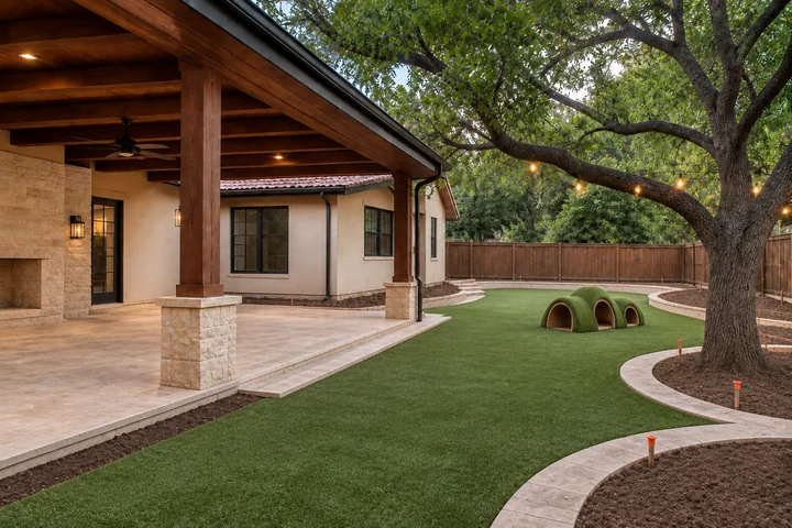 Family pavilion play garden: Structures and surfaces