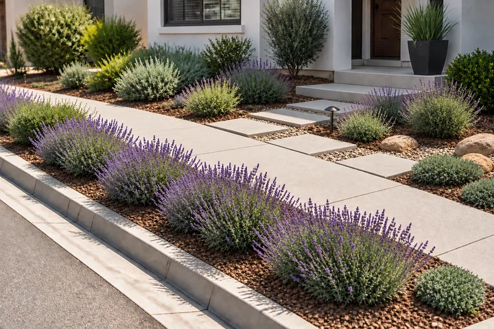 Lavender curb ribbon: Final styling