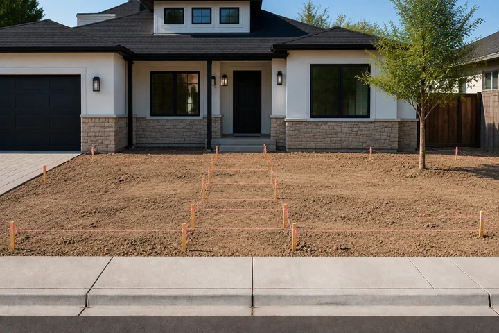 Low-maintenance front yard without grass: Site preparation