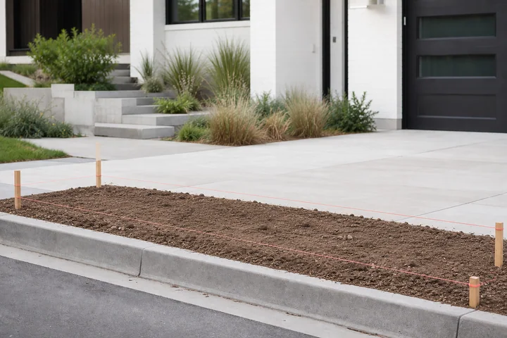 Low-mow mailbox strip: Site preparation