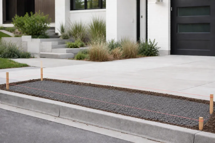 Low-mow mailbox strip: Base works