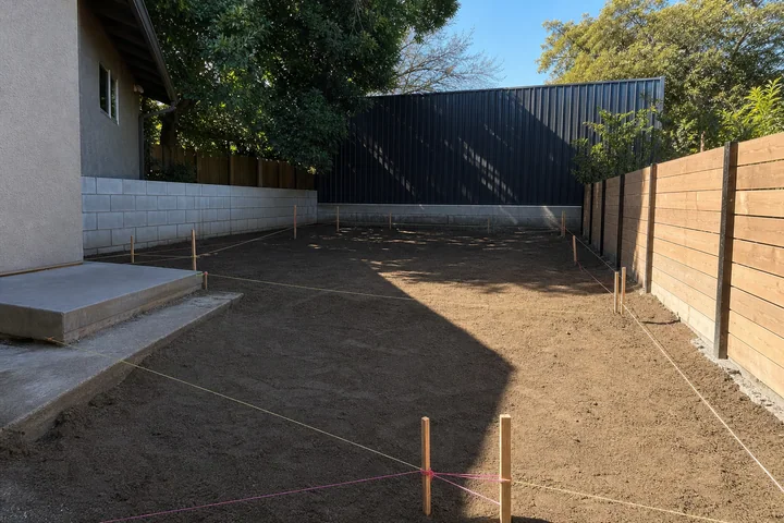 Minimal dog-friendly courtyard: Site preparation