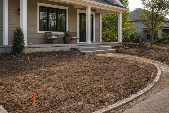 Native pollinator front yard: Site preparation