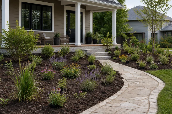 Native pollinator front yard: Planting