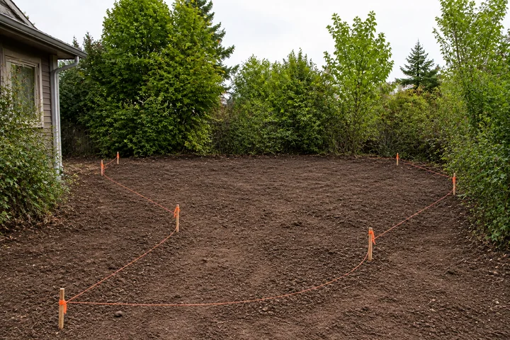 Native privacy corner loop: Site preparation