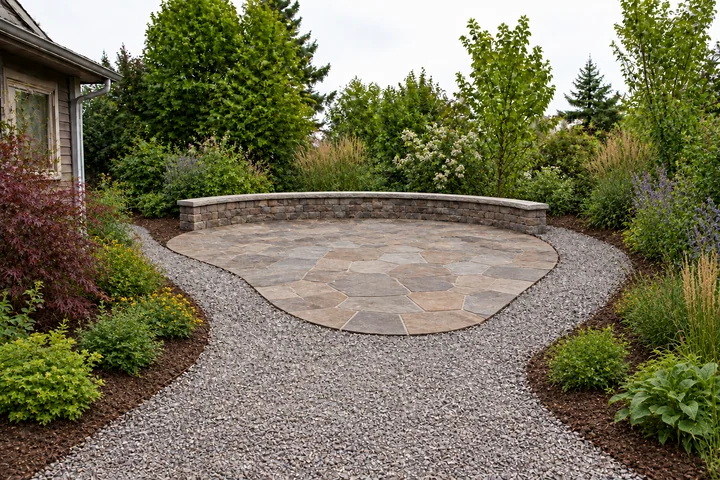 Native privacy corner loop: Planting