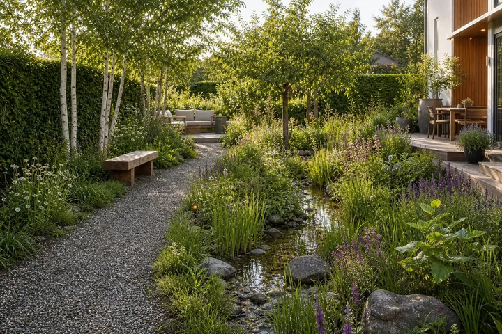 Natural rain garden property: Final styling