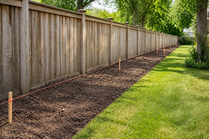 Pollinator fence strip: Site preparation