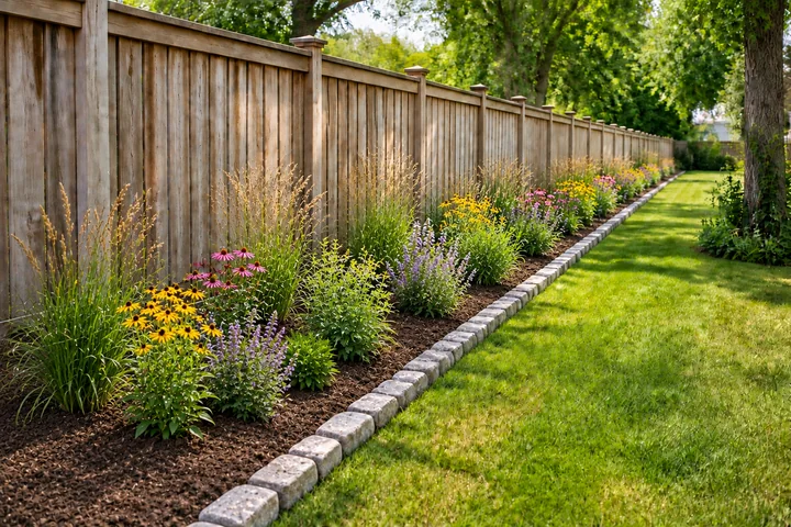 Pollinator fence strip: Planting