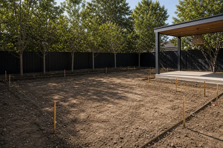 Pool cabana backyard concept: Site preparation
