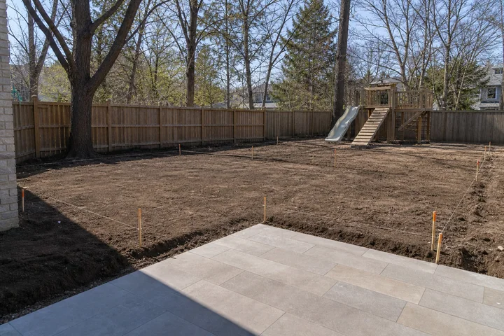 Shaded family backyard: Site preparation