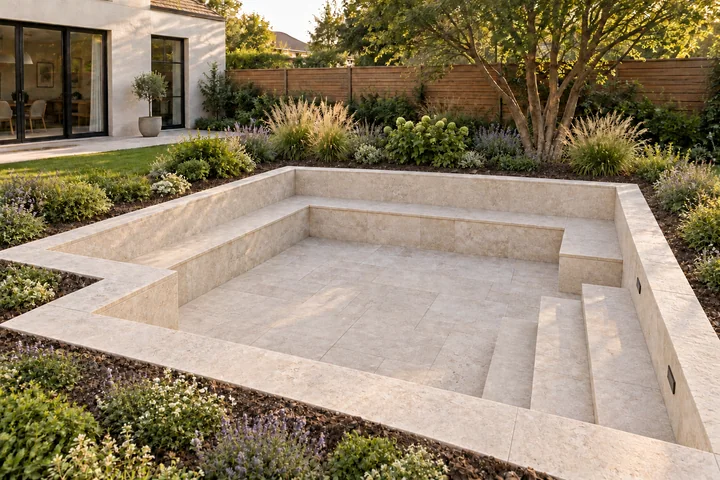 Sunken conversation garden: Planting