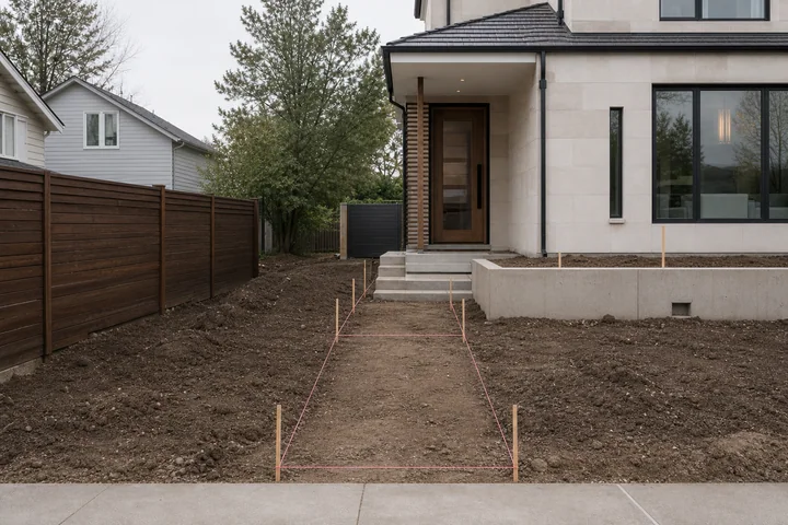 Townhouse utility garden: Site preparation