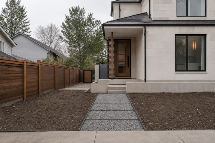 Townhouse utility garden: Base works
