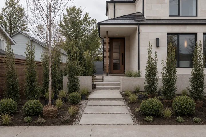 Townhouse utility garden: Planting