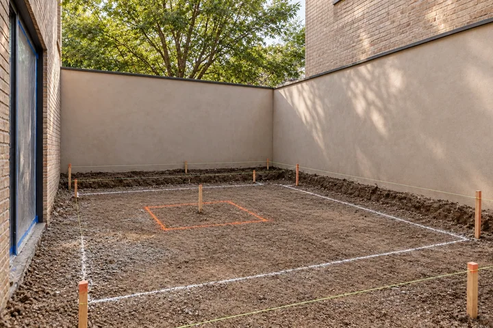 Urban courtyard garden: Site preparation