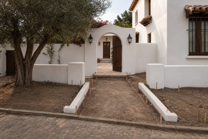 Welcoming front yard entry: Site preparation