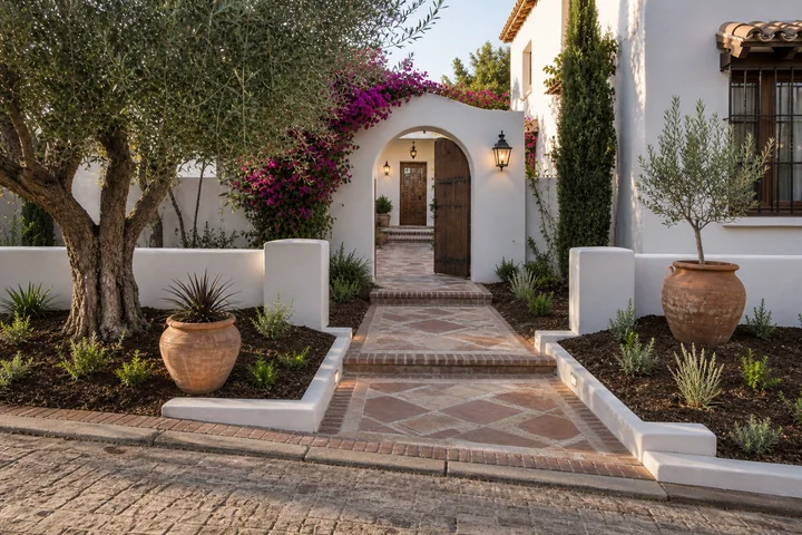 Welcoming front yard entry: Planting