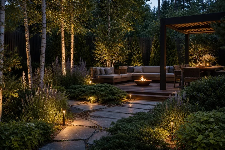 Woodland shade backyard: Final styling