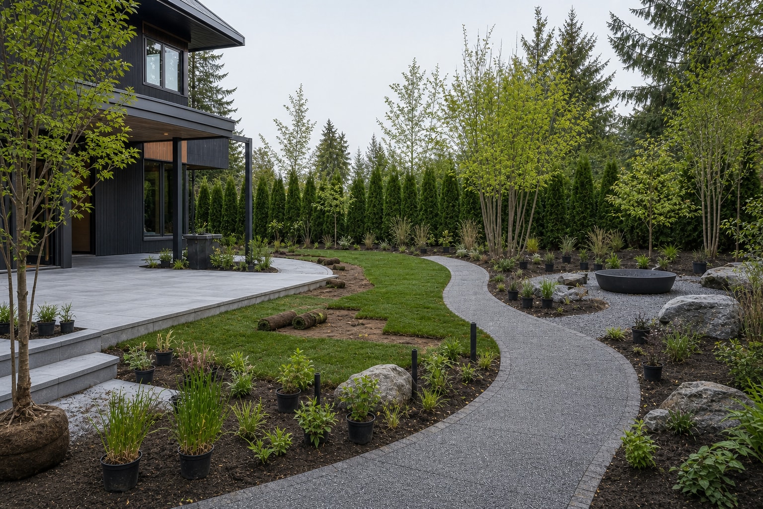 Planting the Four-Season Greenery